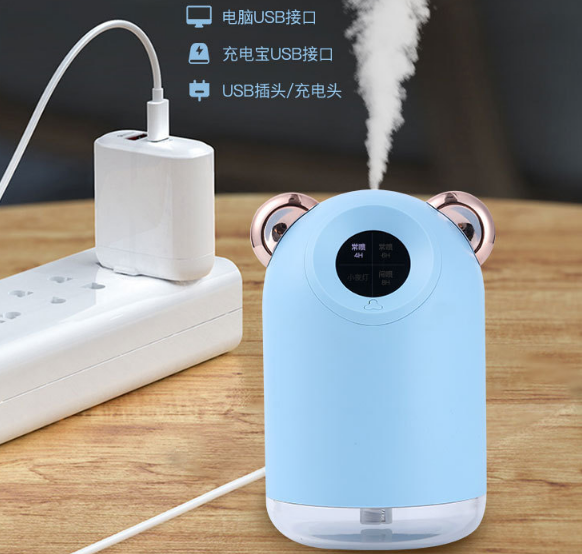 2020新款萌宠显示屏加湿器 卡通米奇空气加湿器 迷你雾化器