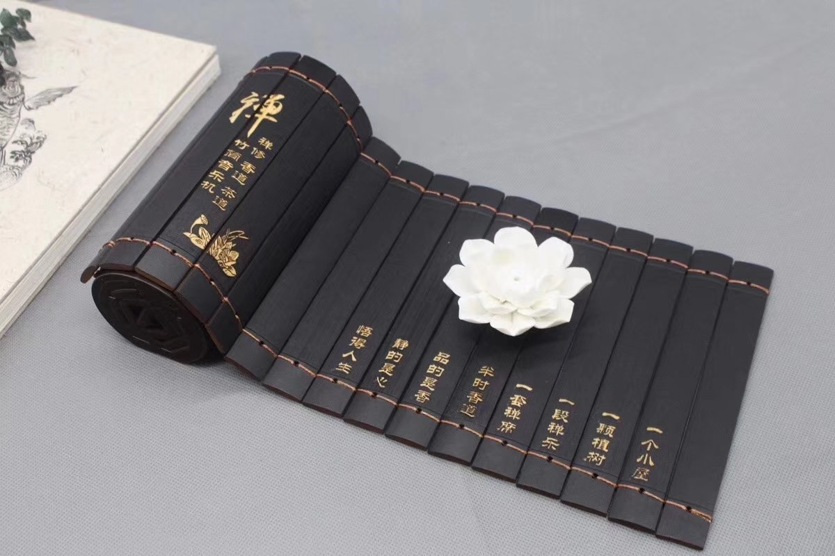 竹简莲花音乐炉摆设香炉