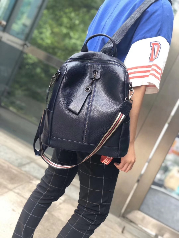 旅行双肩包 妈咪包 头层牛皮 真皮手提单肩女包 百搭时尚背包