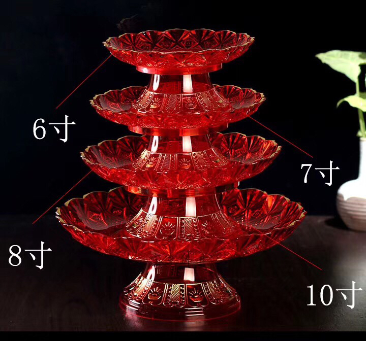 佛前水晶贡品盘