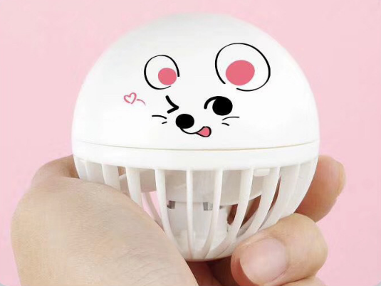 2020新款创意卡通球形喷雾风扇 手持萌宠迷你风扇 USB镜子风扇