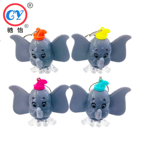 exquisite flash luminous electronic key chain elephant toy stall luminous color changing led light toy