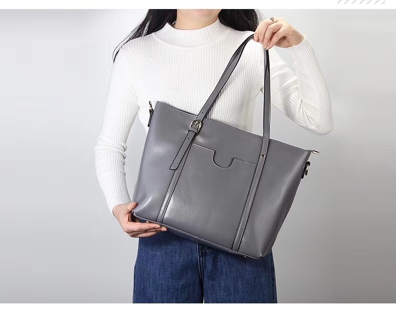 经典款托特包 进口纳帕牛皮 单肩斜挎大包 大容量资料包可放A4纸