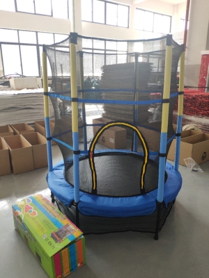 Children's trampoline enclosure to increase activity