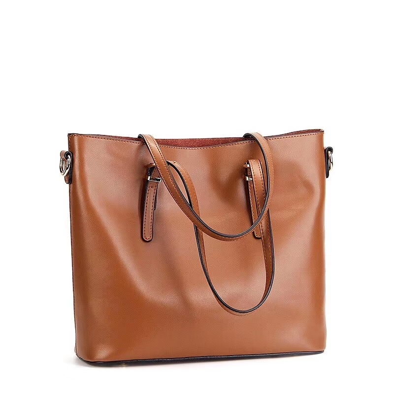 牛皮购物单肩大包包，妈咪包，油蜡牛皮 真皮单肩斜挎包 软皮