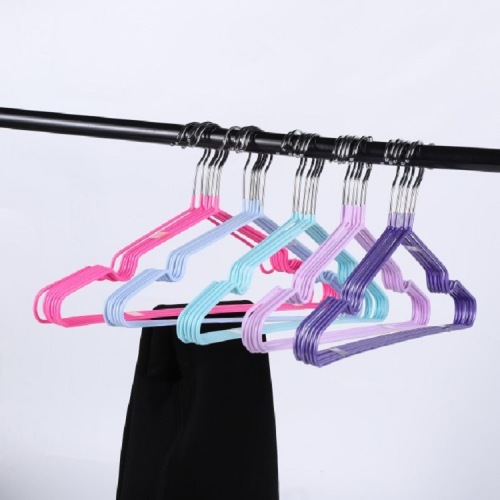 0856 Hot Selling Household Multi-Functional Groove Non-Slip Clothes Hanger Fresh Simple Strong Durable Color Clothes Hanger