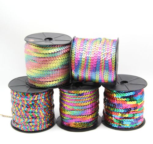 factory direct sale colorful beads mixed color sequin connecting piece connecting piece with diy crafts
