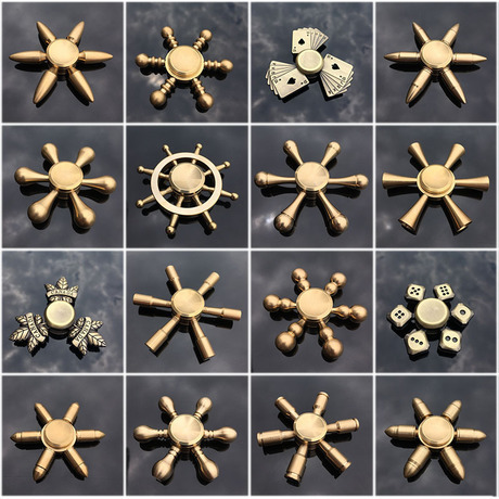 new pure copper colorful fingertip gyro popular decompression toy hand spinner finger gyro factory wholesale