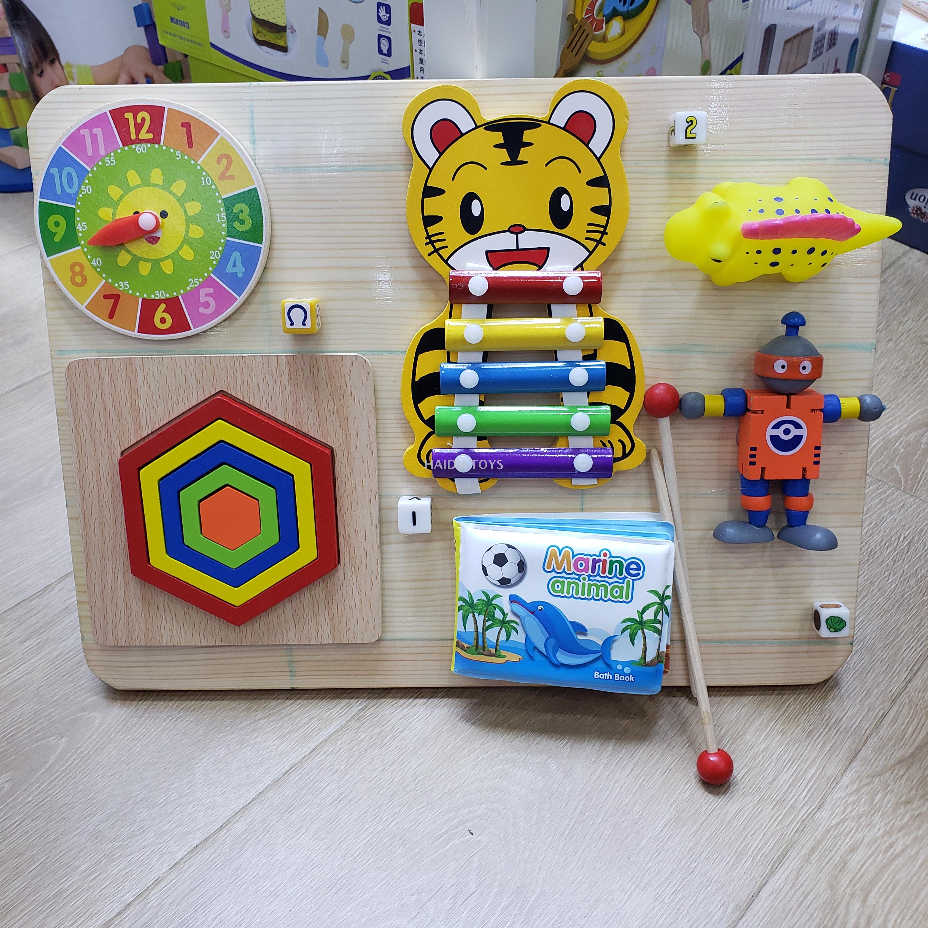 大型蒙特梭利启蒙板Busy  Sensory board Montessori board