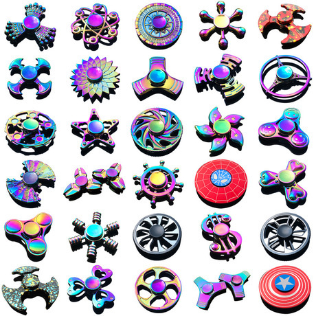 new colorful fingertip gyro zinc alloy decompression toy hand spinner finger gyro factory wholesale