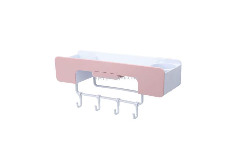 Multi-functional non-drilling wall-mounted towel rack for bathrooms, kitchens and toilets pic 2