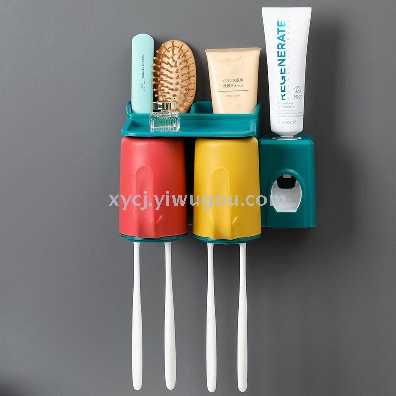 New creative mouthwash cup wall suction toothbrush holder with handle pic 3