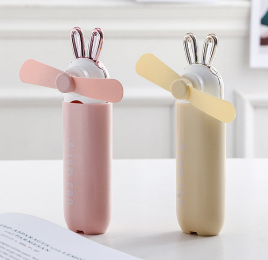 创意马卡龙萌宠LED口袋迷你风扇学生随身便携式卡通充电迷你风扇