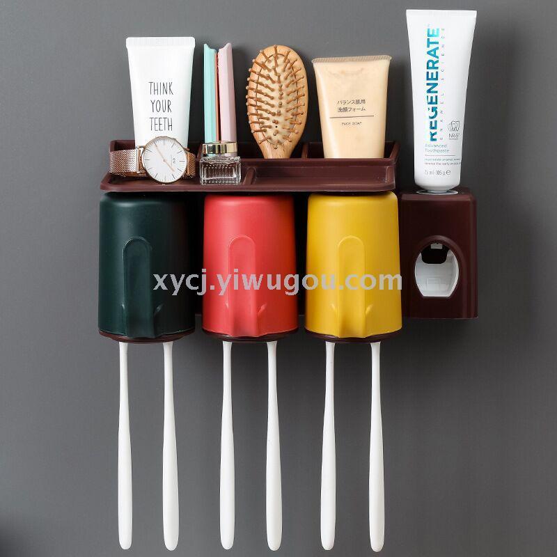 New creative mouthwash cup wall suction toothbrush holder with handle pic 4