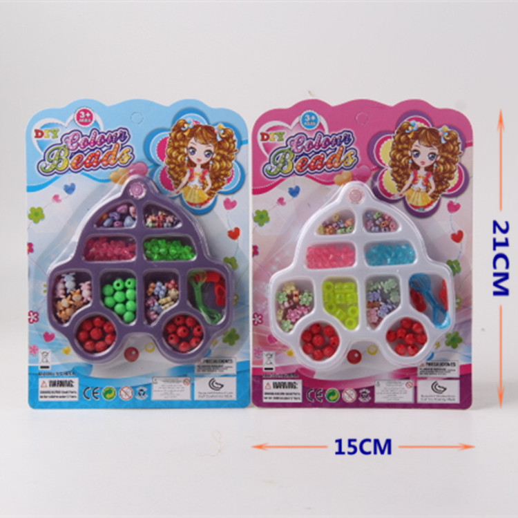 跨境专供 义乌小商品 外贸批发女孩玩具 DIY串珠F34190