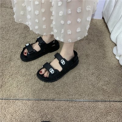 classic style sandals women‘s summer internet celebrity flat roman platform shoes velcro platform sports sandals