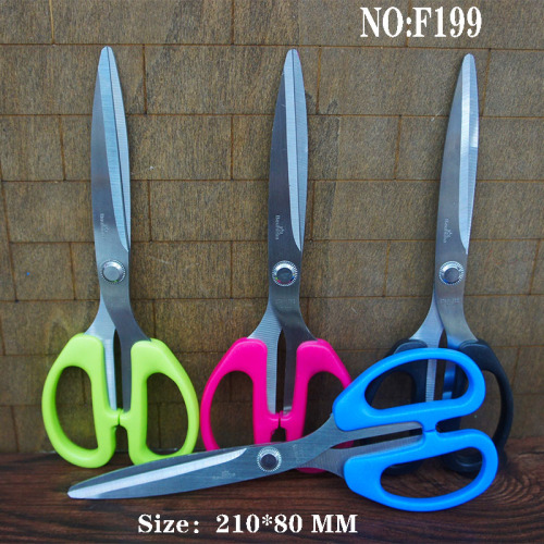 self-produced direct sales bauhinia scissors wholesale f199 card-inserting office scissors