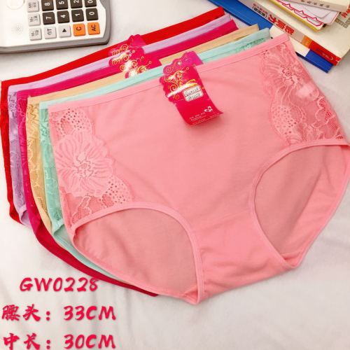 Foreign Trade Underwear Women‘s Underwear High Waist Briefs Lace Large Version Mommy‘s Pants Factory Direct Sales