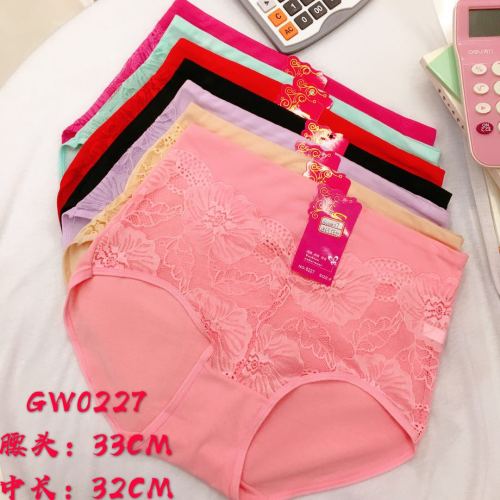 foreign trade underwear women‘s underwear high waist briefs lace large version mummy pants factory direct sales