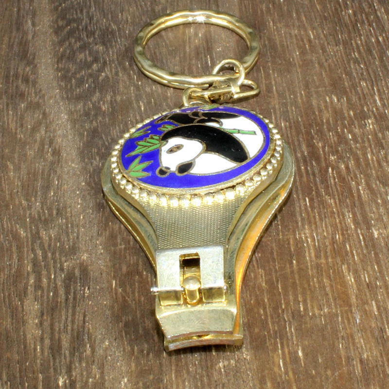 纪念收藏北京景泰蓝外贸库存老货冲压珐琅贴面大指甲刀