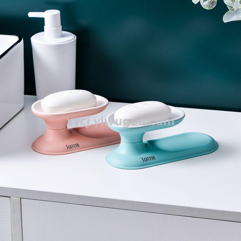 Simple and convenient 360° rotating double-layer draining soap box pic 5
