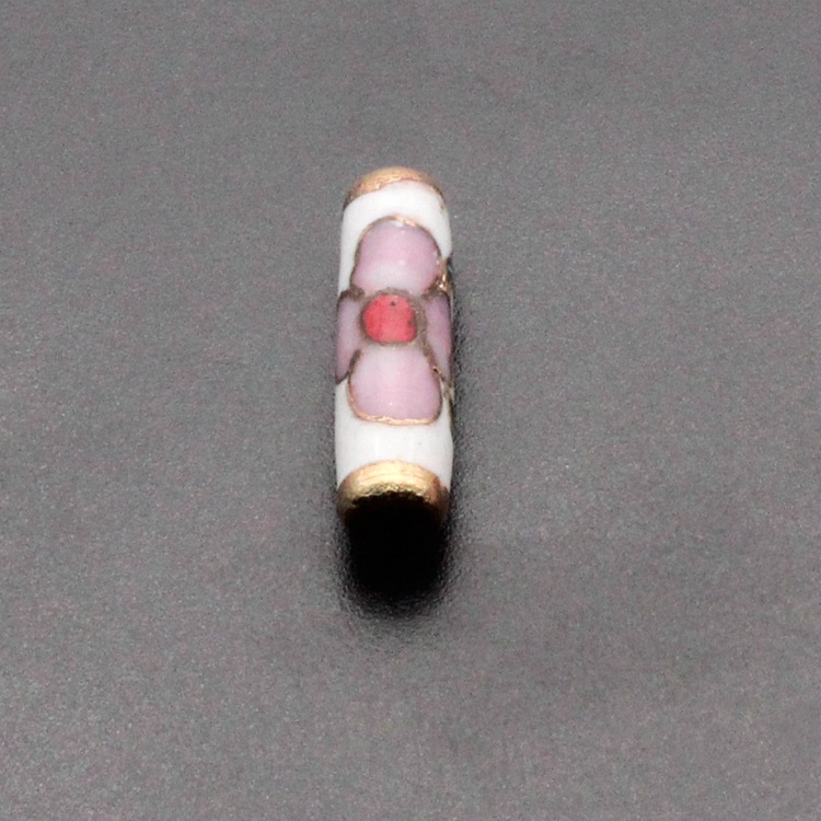 景泰蓝老货传统铜胎掐丝珐琅DIY饰品配件管珠20mm*5mm草节棍珠