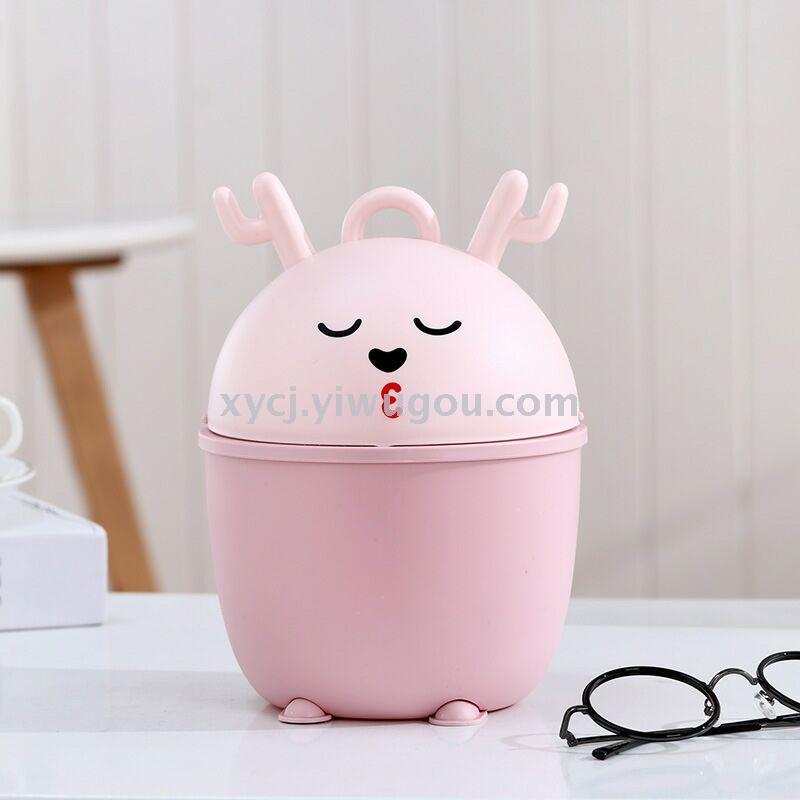 Creative cartoon deer mini trash can pic 1