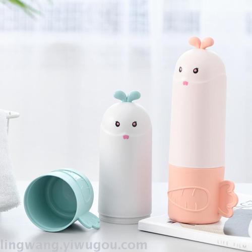 songtai cartoon travel tooth cup radish and rabbit portable belt toothbrush case wash box tooth set box gargle cup