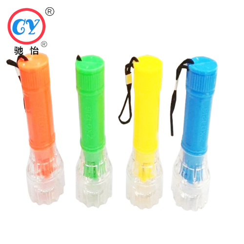 Novel Retractable Plastic LED Nightscape Lighting Flashlight Hiking Hand-Held Lighting Torch Torch Stall Hot Sale