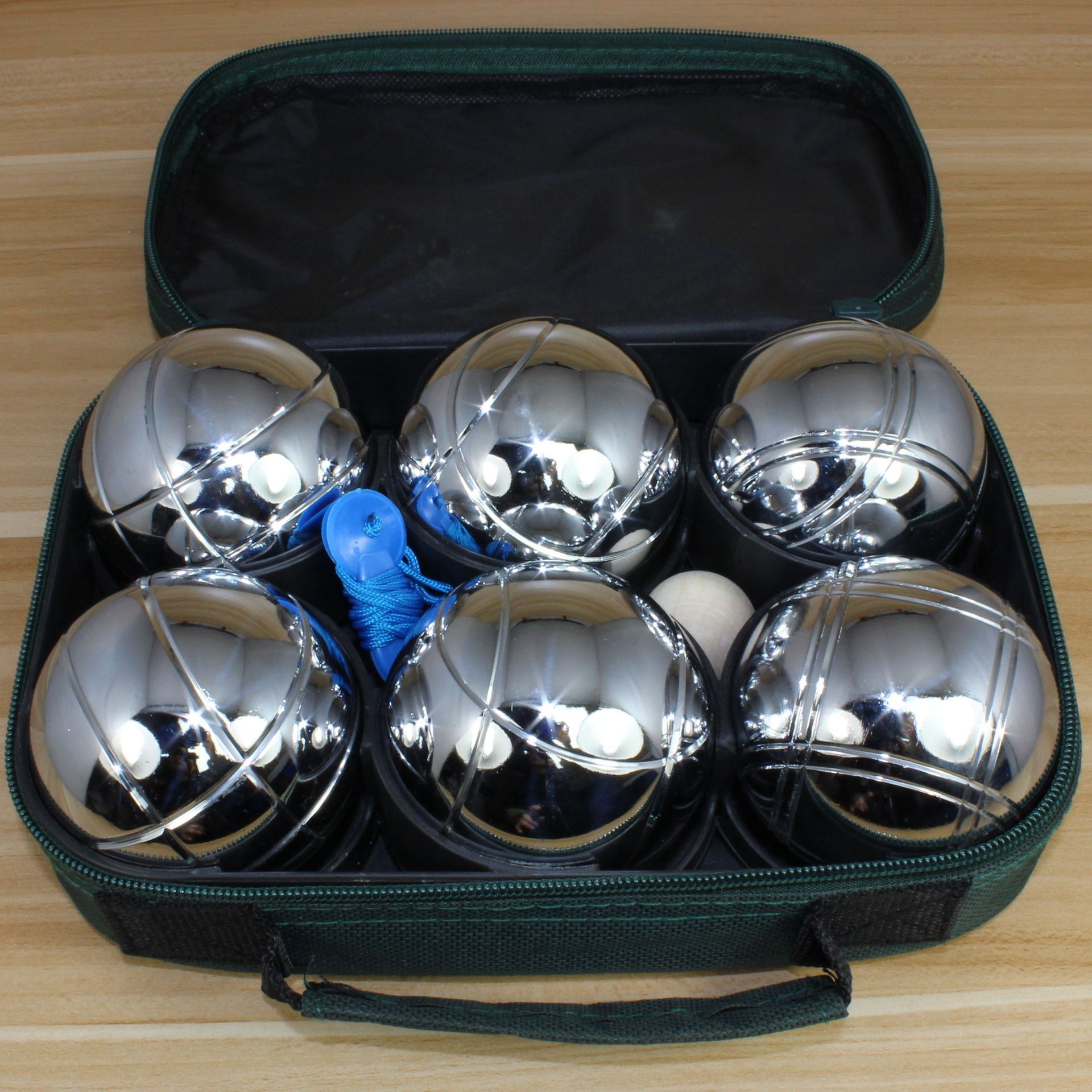 保定铁球帆布袋装镀铬套三套六套八草地球游戏地掷滚球72mm大号