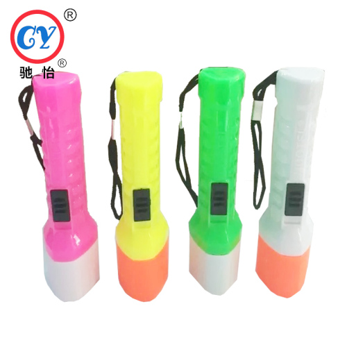 Factory Direct Sales Mini Plastic Triangle Head Plastic Flashlight Everyday Carriable Lighting Hand-Held Flashlight