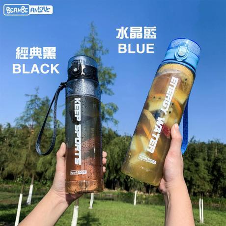 Doule 1000ml water Cup Large Capacity Plastic Cup Space Cup Portable Student Sports Cup with Scale Kettle