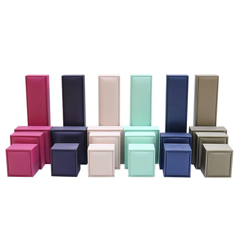 优质PU皮手镯盒拉丝项链盒套装盒戒指耳钉盒珠宝专用饰品盒可定制