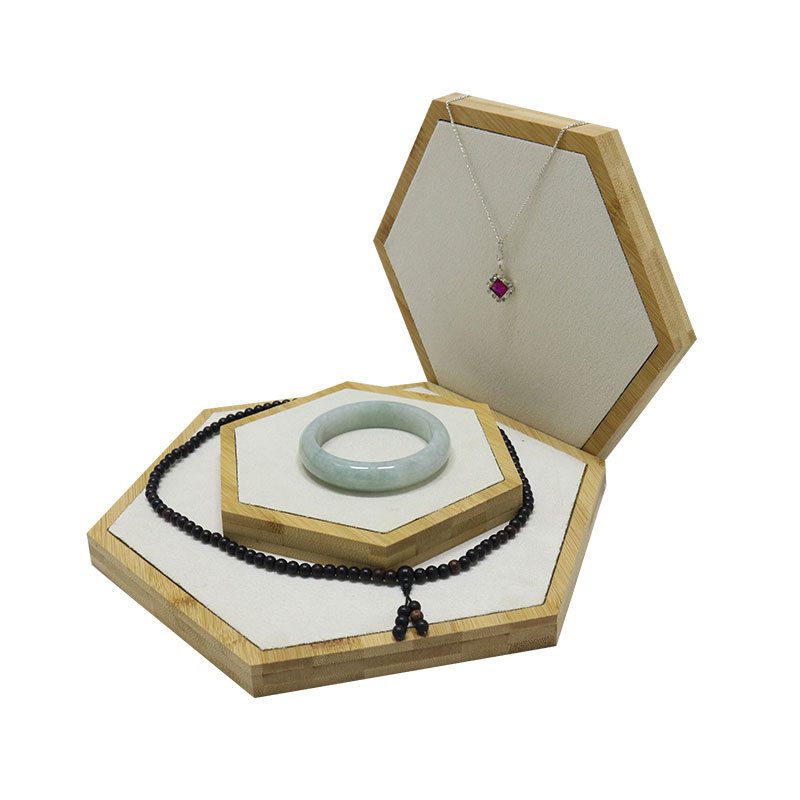 竹木三件6角托盘圆盘金银珠宝玉器柜台专用盘首饰展示架实心木板