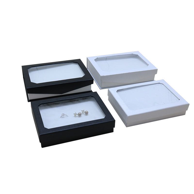 性价比高戒指耳钉盒12孔位耳饰盒珠宝首饰纸盒项链盒饰品盘展示架