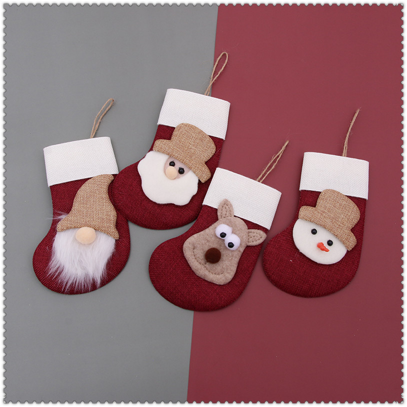 圣诞袜子礼物袋小号雪人鹿老人袜子精品糖果装饰品礼品袋圣诞