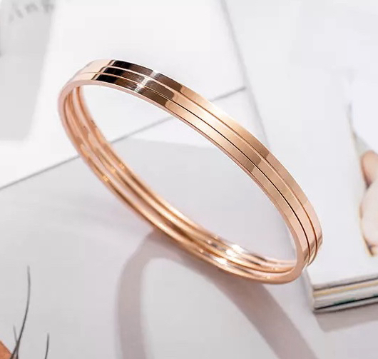 钛钢玫瑰金K金手镯三生三世网红爆款一款多戴潮流时尚风厂家直销