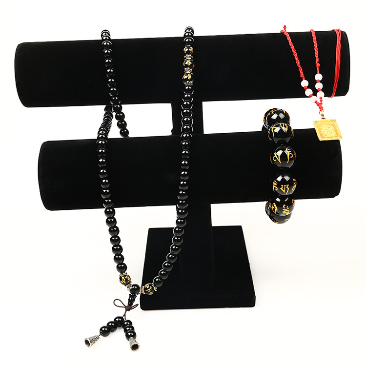 手镯架子双层展示架珠宝玉器收纳道具饰品陈列绒布架子 厂家供应