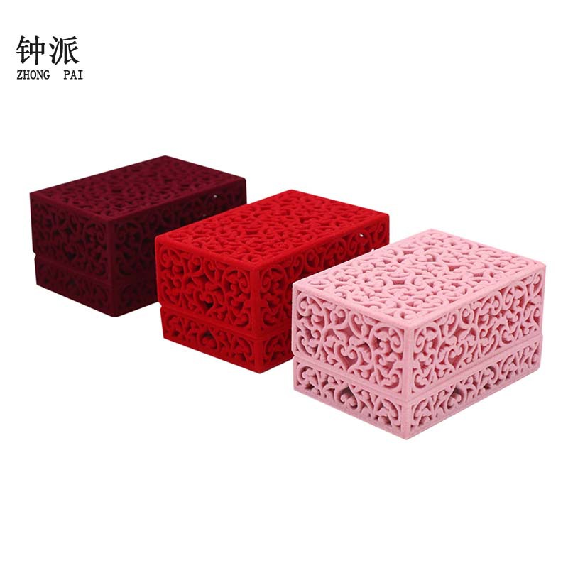 绒布首饰盒戒指盒挂件盒手镯盒厂家直销饰品套装盒礼品盒