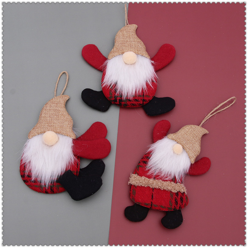 圣诞老人公仔雪人娃娃玩偶圣诞树下摆件场景布置道具圣诞节装饰品