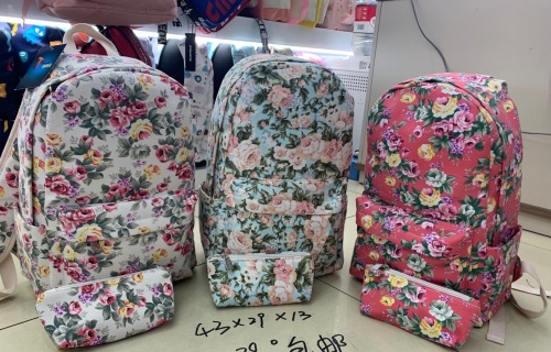 250# canvas floral casual backpack bag fashion backpack