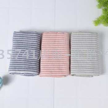 Factory Direct Sales Japanese Household Daily Adult Towel Soft Skin-Friendly Striped Gauze Hotel Face Towel Spot Wholesale