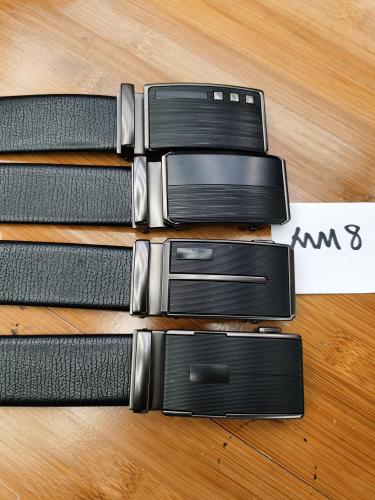 men‘s Business Automatic Belt High-Grade Edging Horizontal Pattern Leather Belt Mm8
