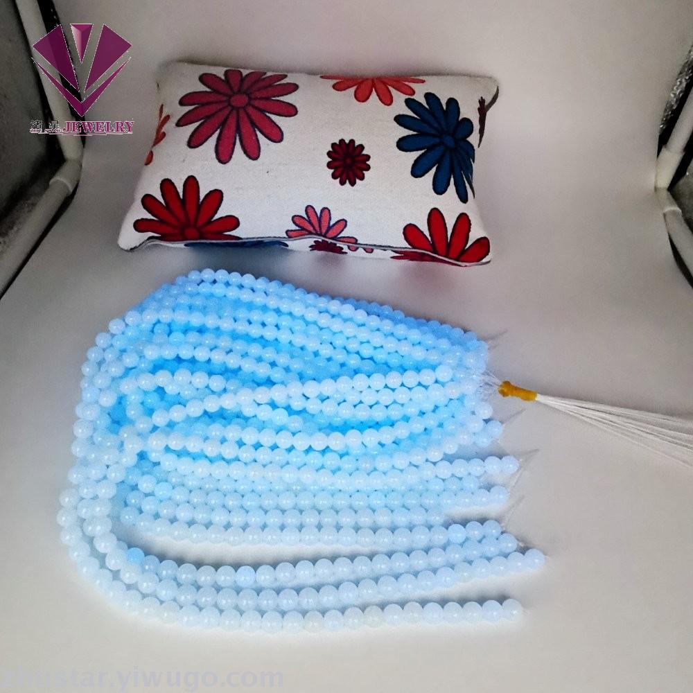 天然石夜光圆珠配件，玛瑙，虎眼石，松石，蛋白石，绿东棱玉石