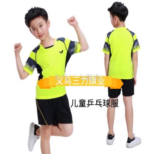 Children‘s Men‘s and Women‘s Table Tennis Clothes the Same Three Sizes Can Be Printed Advertising Shirt Work Clothes T-shirt Shirt Top Flag 