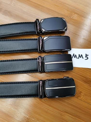 new men‘s business automatic buckle belt litchi pattern high-grade leather belt mm5