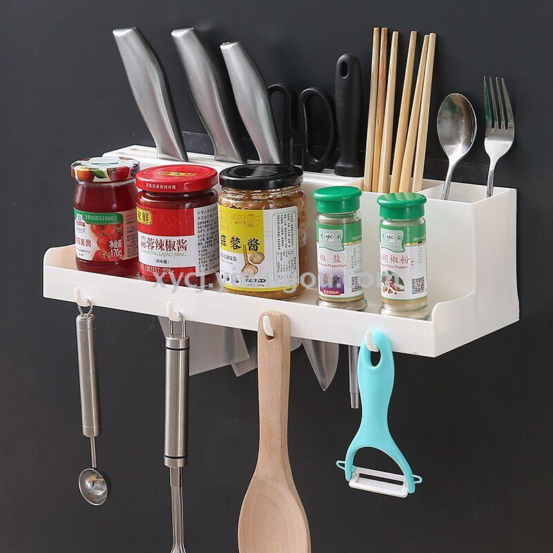 A multi-functional wall-mounted knife and tableware storage rack without the need for drilling pic 3