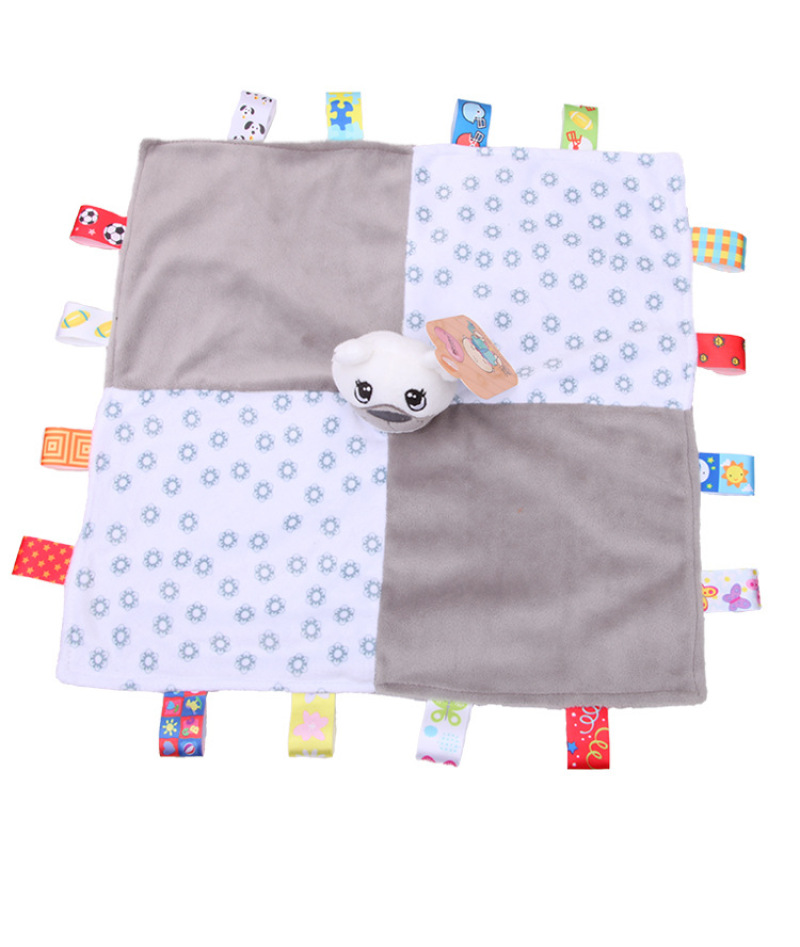 New baby comfort towel, infant comfort doll with rattle label, cognitive infant toy pic 10
