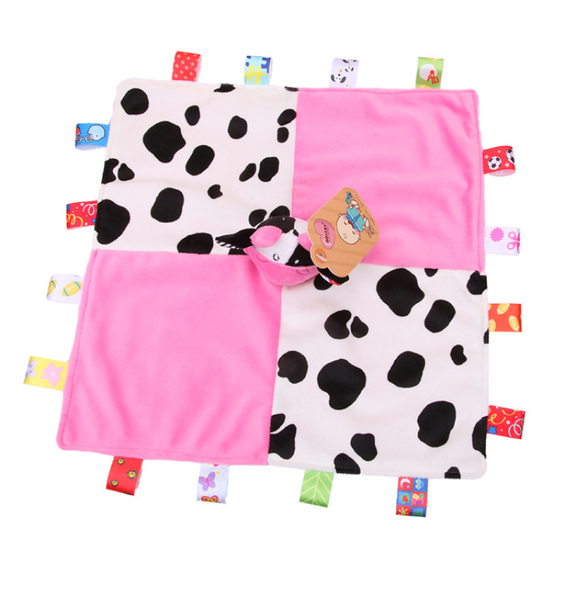 New baby comfort towel, infant comfort doll with rattle label, cognitive infant toy pic 6