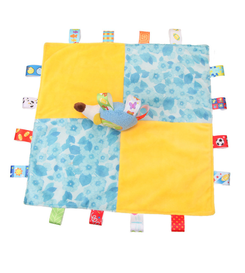 New baby comfort towel, infant comfort doll with rattle label, cognitive infant toy pic 8